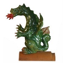dachschmuck, drache feuerspeiend