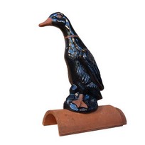 dachschmuck, laufente schwarz