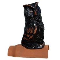 dachschmuck, eule schwarz