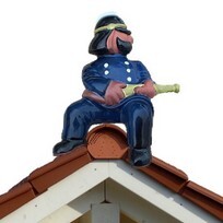 dachschmuck, feuerwehrmann
