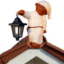 dachschmuck, firsthocker mit laterne