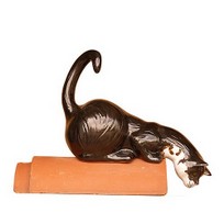 dachschmuck, katze lauernd
