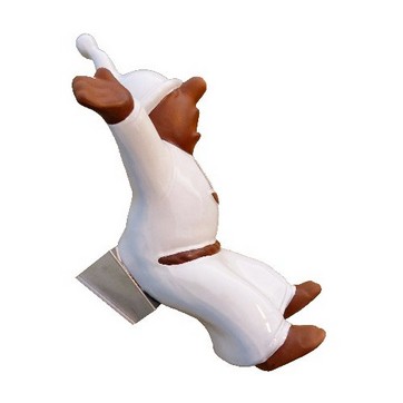 dachrutscher mit edelstahlschuh, weiss glasiert 
